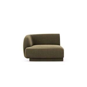 Modul canapea stanga 1 loc, Miley, Micadoni Home, BL, 92x85x74 cm, catifea, verde imagine