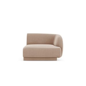 Modul canapea dreapta 1 loc, Miley, Micadoni Home, BL, 92x85x74 cm, catifea, cappuccino imagine