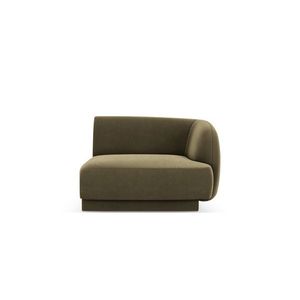 Modul canapea dreapta 1 loc, Miley, Micadoni Home, BL, 92x85x74 cm, catifea, verde imagine