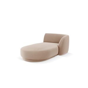 Sezlong living dreapta 2 locuri, Miley, Micadoni Home, BL, 155x92x74 cm, catifea, cappuccino imagine