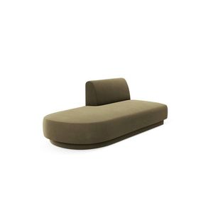 Modul canapea stanga 2 locuri, Miley, Micadoni Home, BL, 158x85x74 cm, catifea, verde imagine