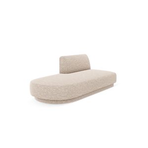 Modul canapea stanga 2 locuri, Miley, Micadoni Home, BL, 158x85x74 cm, poliester chenille, bej imagine