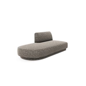 Modul canapea stanga 2 locuri, Miley, Micadoni Home, BL, 158x85x74 cm, poliester chenille, gri imagine