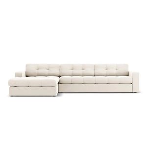 Coltar stanga 4 locuri, Justin, Micadoni Home, BL, 236x160x72 cm, catifea, bej deschis imagine