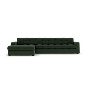 Coltar stanga 4 locuri, Justin, Micadoni Home, BL, 236x160x72 cm, poliester, verde inchis imagine