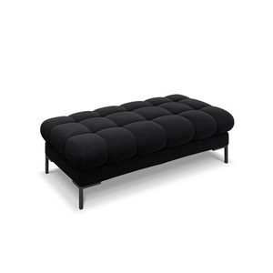 Bancheta 2 locuri, Mamaia, Micadoni Home, BL, 62x133x41 cm, catifea, negru imagine