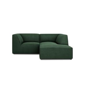 Coltar dreapta 3 locuri, Ruby, Micadoni Home, BL, 186x180x69 cm, poliester, verde imagine