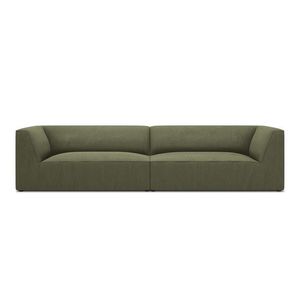 Canapea 4 locuri, Ruby, Micadoni Home, BL, 302x93x69 cm, velur, verde imagine