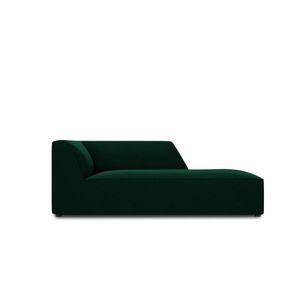 Sezlong living dreapta 1 loc, Ruby, Micadoni Home, BL, 180x93x69 cm, catifea, verde bottle imagine