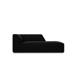 Sezlong living dreapta 1 loc, Ruby, Micadoni Home, BL, 180x93x69 cm, catifea, negru imagine