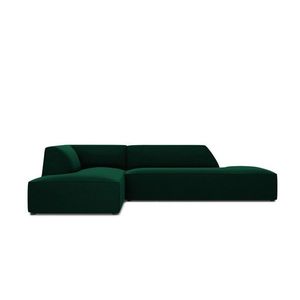 Coltar stanga 4 locuri, Ruby, Micadoni Home, BL, fara cotiera, 273x180x69 cm, catifea, verde bottle imagine