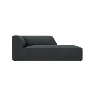 Sezlong living dreapta 1 loc, Ruby, Micadoni Home, BL, 180x93x69 cm, velur, negru imagine