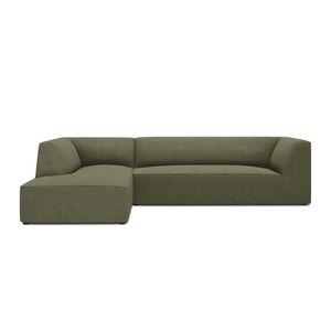 Coltar stanga 4 locuri, Ruby, Micadoni Home, BL, 273x180x69 cm, velur, verde imagine