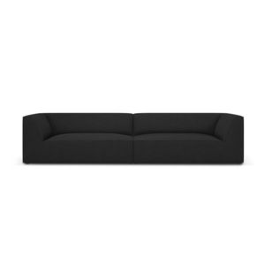 Canapea 4 locuri, Ruby, Micadoni Home, BL, 302x93x69 cm, poliester, negru imagine