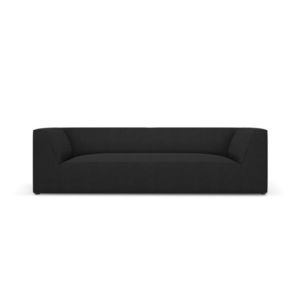 Canapea 3 locuri, Ruby, Micadoni Home, BL, 232x93x69 cm, poliester, negru imagine