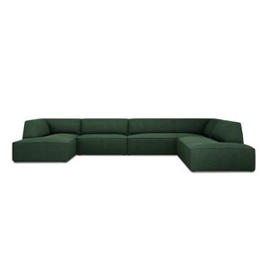 Coltar panoramic dreapta 7 locuri, Ruby, Micadoni Home, BL, 366x273x69 cm, poliester, verde imagine