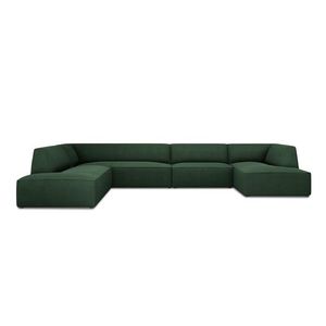 Coltar panoramic stanga 7 locuri, Ruby, Micadoni Home, BL, 366x273x69 cm, poliester, verde imagine