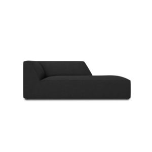 Sezlong living dreapta 1 loc, Ruby, Micadoni Home, BL, 180x93x69 cm, poliester, negru imagine