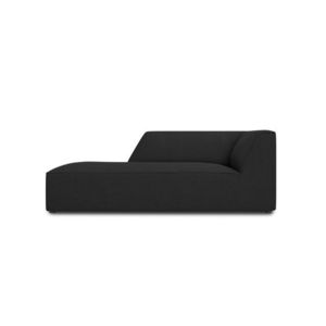 Sezlong living stanga 1 loc, Ruby, Micadoni Home, BL, 180x93x69 cm, poliester, negru imagine