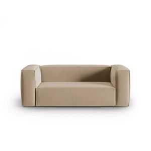 Canapea 2 locuri, Mackay, Cosmopolitan Design, 150x94x73 cm, catifea, bej sand imagine