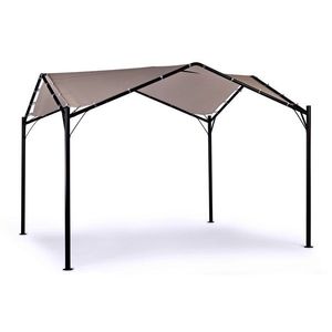 Pavilion pentru gradina Dome Gazebo, Bizzotto, 350 x 350 x 260 cm, otel/poliester, antracit/gri imagine