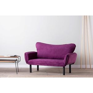 Canapea extensibilă cu 2 locuri, Futon, 859FTN1242, Metal, Mov imagine