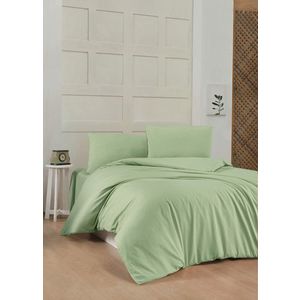 Lenjerie de pat pentru o persoana (FR), Light Green, Patik, Bumbac Ranforce imagine