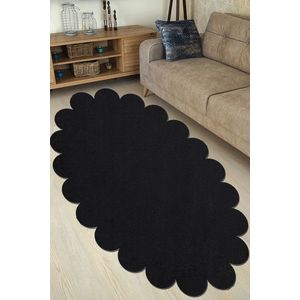 Covor de hol, Ellipse Daisy, 100x150 cm, Poliester, Negru imagine