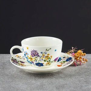 Set pentru ceai sau cafea 12 piese Fiori, Ambition, 200 ml, portelan, multicolor imagine