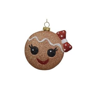 Glob Gingerbread Girl, Decoris, 8x3x9.1 cm, plastic, maro imagine