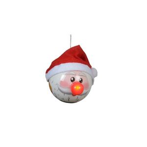 Glob cu LED Santa, Decoris, 8.5x7.5x8.2 cm, spuma, cu baterii, multicolor imagine