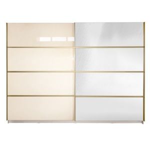 Gold Dulap 2800 Crem cu usi MDF Lucios imagine