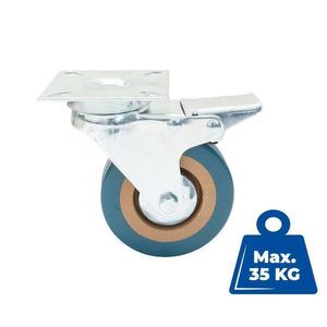 Rotila cu frana model Blue, FI 75 mm, H=100 mm imagine