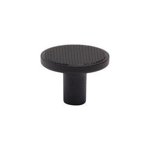 Buton rotund pentru mobila Carter, finisaj negru mat, D: 30 mm imagine