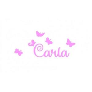 Sticker decorativ, Fluturi Carla, lila, 50x21 cm imagine