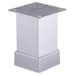 Picior metalic pentru mobilier H: 150 mm, finisaj aluminiu, profil patrat 40x40 mm cu masca imagine