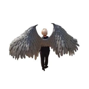 Aripi gigant de inger, gri, adult, 400 x 65 cm imagine