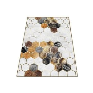 Covor de bucatarie Bee Honey, multicolor, lavabil, anti-alunecare, 80 x 150 cm imagine