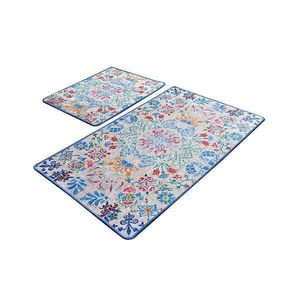 Set 2 Covorase baie Ceramica, 60 x 100 cm, 50 x 60 cm, Antiderapant, Multicolor imagine