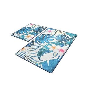 Set 2 Covorase baie Exotic Rectangular, 60 x 100 cm, 50 x 60 cm, Antiderapant, Multicolor imagine