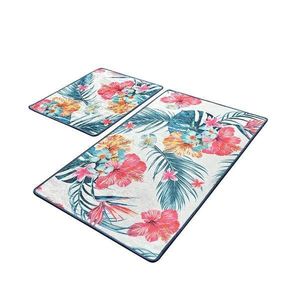 Set 2 Covorase baie Claire, 60 x 100 cm, 50 x 60 cm, Antiderapant, Multicolor imagine