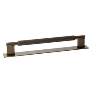 Maner pentru mobila Arpa Plate, finisaj alama rustica, L: 230 mm imagine