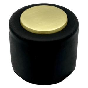 Opritor pentru usa Round, finisaj alama satin/negru mat CB, Ø: 40 mm imagine