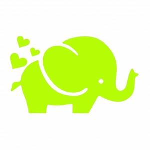 Sticker decorativ, Elefant, fosforescent, 26x16 cm imagine