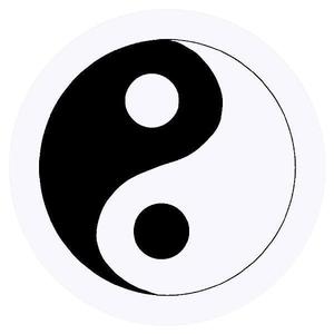 Set stickere decorative, Yin si Yang, 40 x 40mm, 24buc imagine