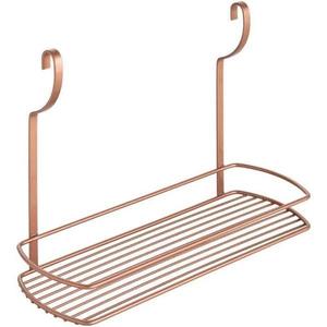 Suport suspendat pentru recipiente si accesorii bucatarie City Copper, finisaj cupru, 35x13x26 cm imagine