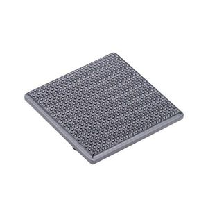 Buton patrat pentru mobila Caro, finisaj negru gun metal CB, 64x64x26 mm imagine