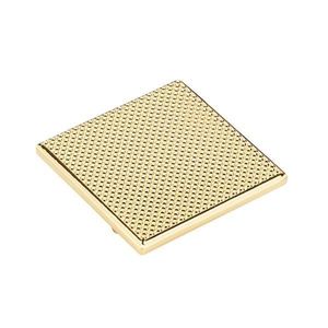 Buton patrat pentru mobila Caro, finisaj aur lacuit CB, 64x64x26 mm imagine