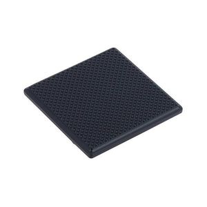 Buton patrat pentru mobila Caro, finisaj negru mat CB, 64x64x26 mm imagine