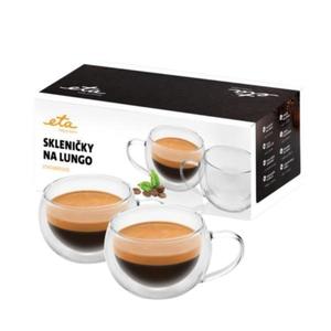 Set 2 cesti pentru espresso lung ETA 5180 91010, 160 ml, pereti dubli din sticla borosilicata imagine